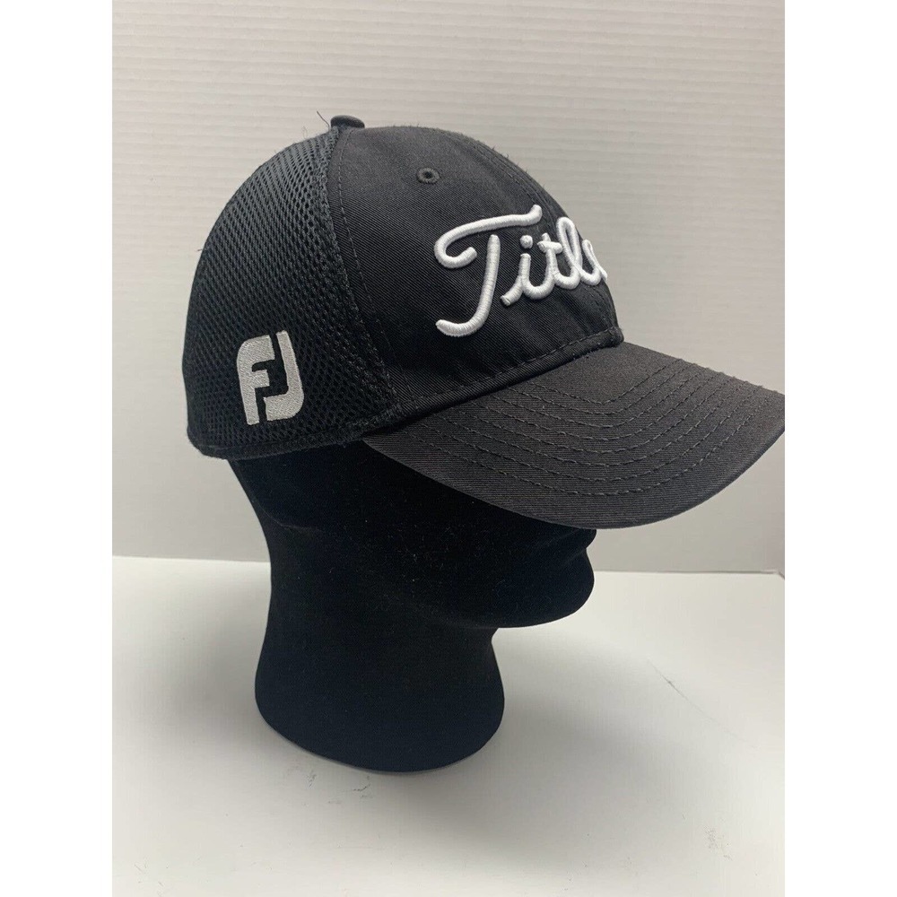 Titleist Foot Joy by New Era Men’s Pro V 1 Golf Cap Hat Black Medium/Large - Picture 2 of 8